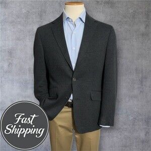 JOSEPH ABBOUD Men's 40R M Gray Cotton Blazer Sport Coat 2-Button Jacket